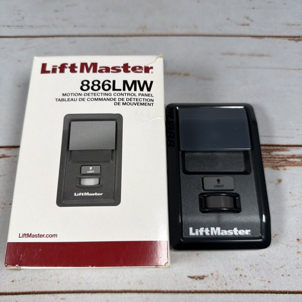 LiftMaster 886LMW Wi-Fi Motion Detecting Control Wall Panel Garage Door Open Box